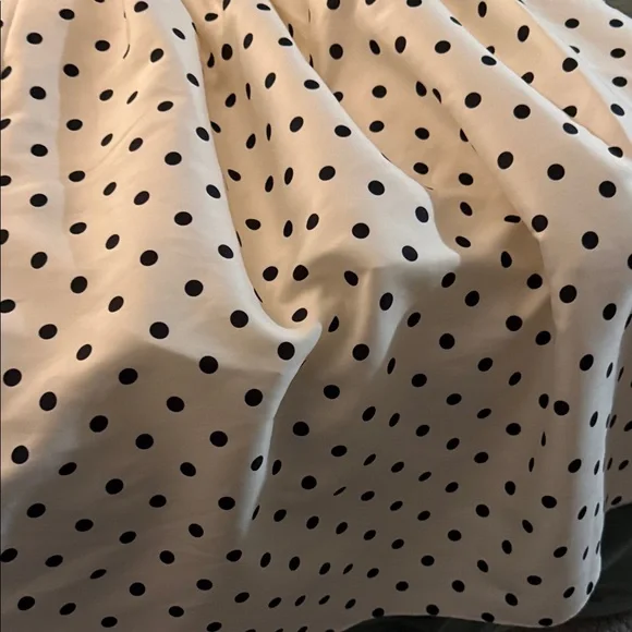 Self portrait Strapless White (ivory) Polka Dot Midi Dress